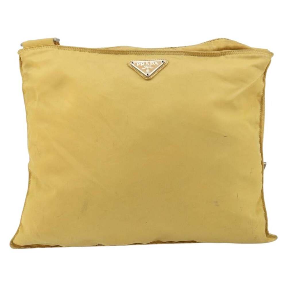 Prada Nylon Shoulder Bag Yellow